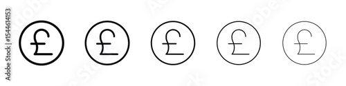Pound icon filled flat sign concept for web design.