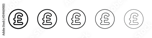 Pound icon filled flat sign concept for web design.