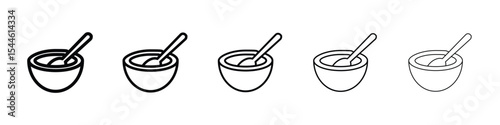 Porridge baby cereal icon filled flat sign concept for web design.
