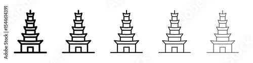Porcelain Tower of Nanjing icon filled flat sign concept for web design.