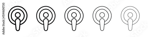 Podcast icon filled flat sign concept for web design.