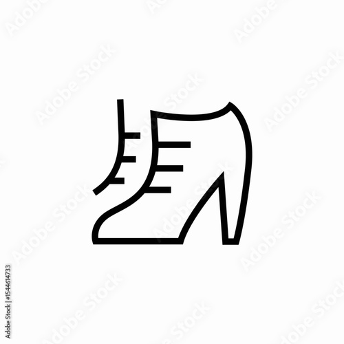 heeled boot icon sign vector