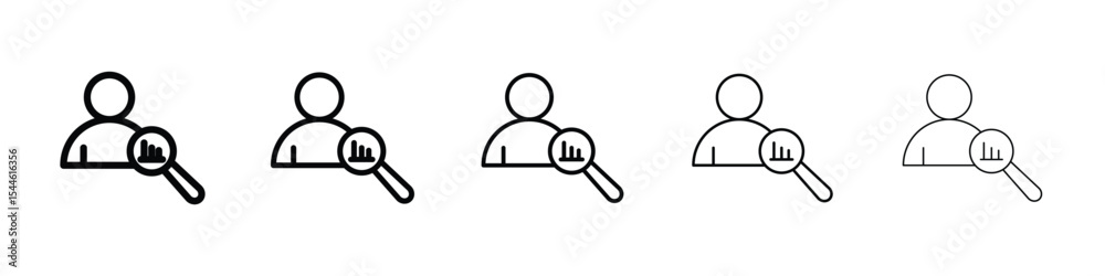 Fototapeta premium Personal assessment icon filled flat sign concept for web design.