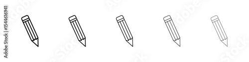 Pencil icon filled flat sign concept for web design.