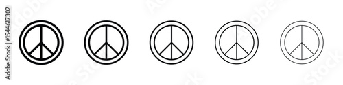 Peace icon filled flat sign concept for web design.