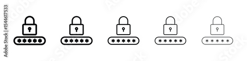 Password icon filled flat sign concept for web design.