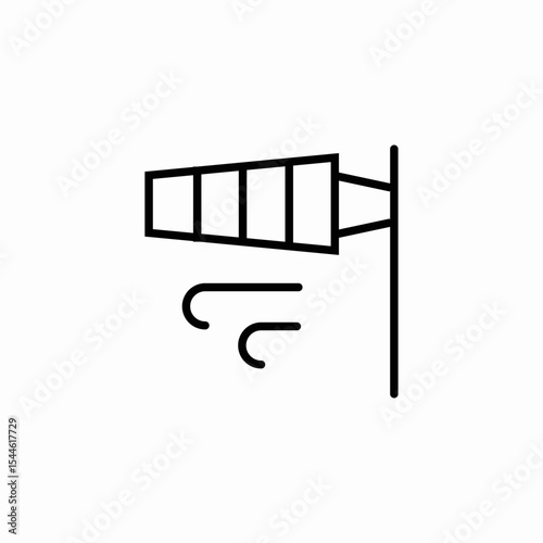 wind sock wind direction icon sign vector