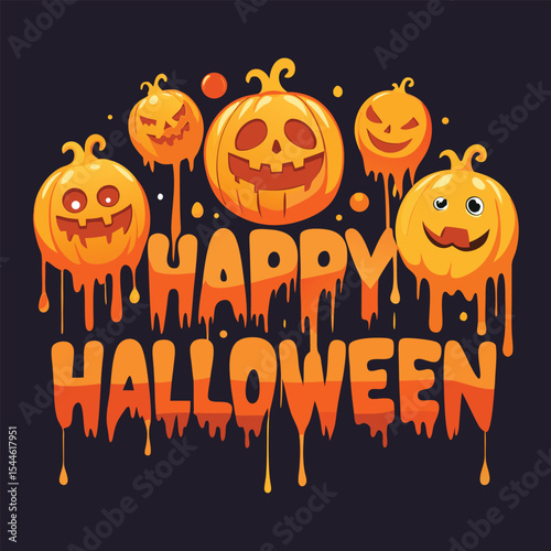 halloween background with pumpkins
