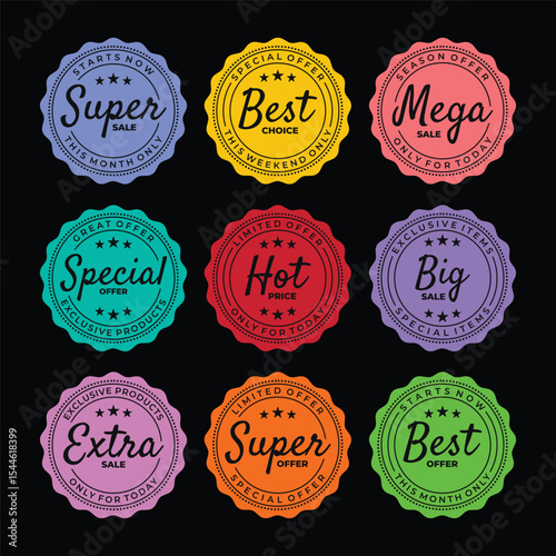 Special discount tag label sticker
