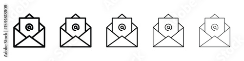 Open email icon filled flat sign concept for web design.