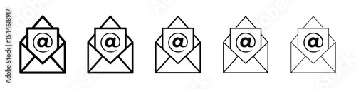 Open email icon filled flat sign concept for web design.