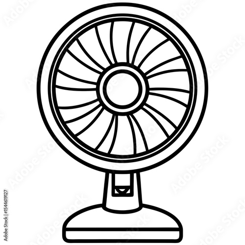 Minimal Table Fan Illustration
