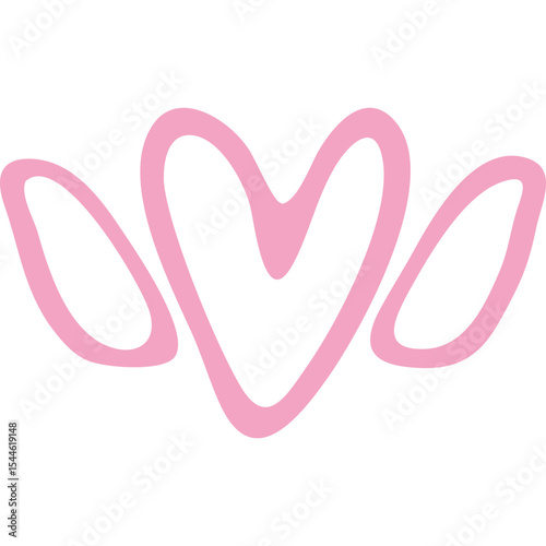 hand-drawn hearth love icon