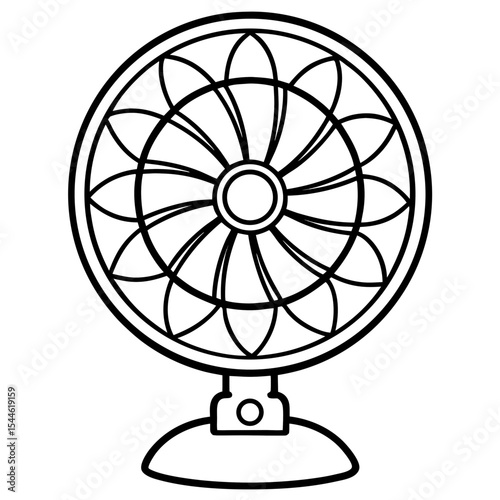 Minimal Table Fan Illustration