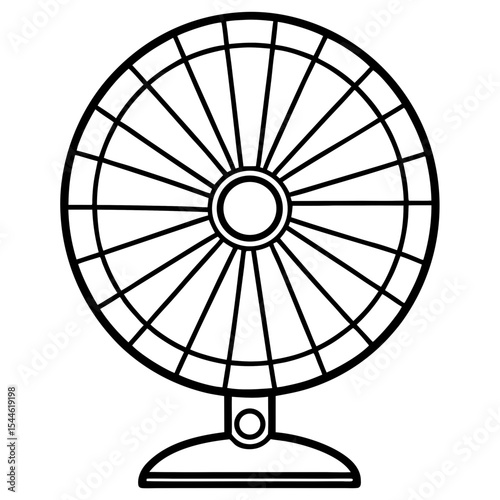 Minimal Table Fan Illustration