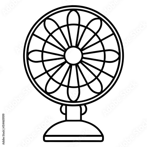 Minimal Table Fan Illustration