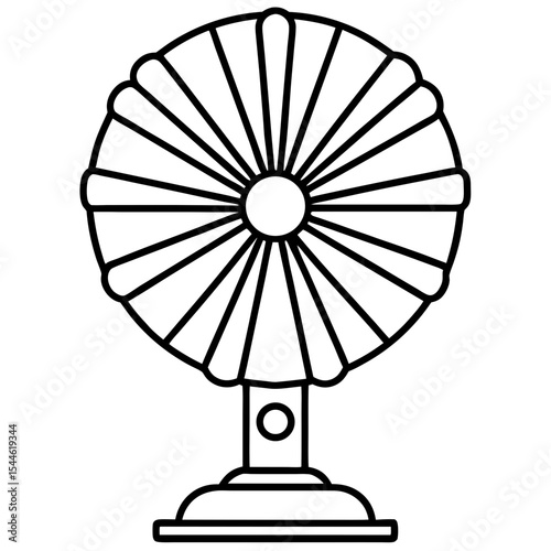 Minimal Table Fan Illustration