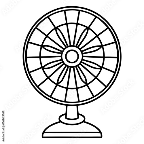 Minimal Table Fan Illustration