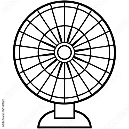 Minimal Table Fan Illustration