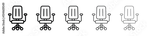 Office chair icon filled flat sign concept for web design.