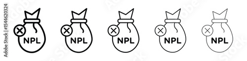 NPL icon filled flat sign concept for web design.