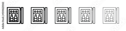 mini bar icon filled flat sign concept for web design.