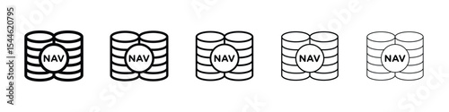 Net asset value icon filled flat sign concept for web design.