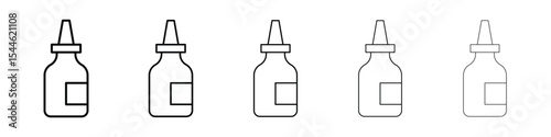 Nasal spray bottle icon filled flat sign concept for web design.