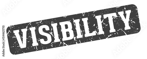 visibility rectangular sign. visibility stamp