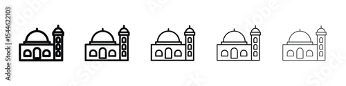 Mosque icon filled flat sign concept for web design.