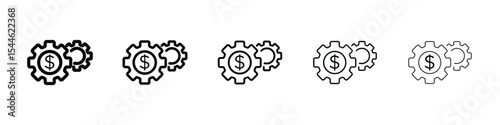 Money processes icon filled flat sign concept for web design.