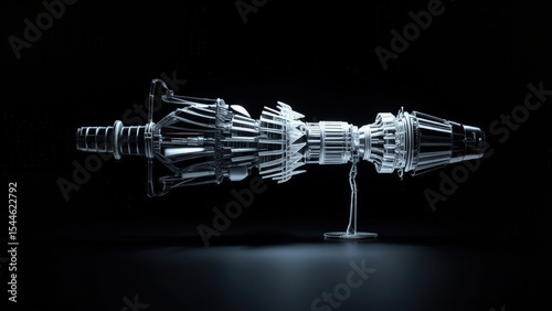 Futuristic jet engine turbine technology innovation design