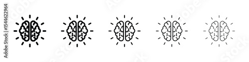 Mind research icon filled flat sign concept for web design.