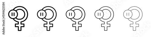 Menopause symbol filled flat sign concept for web design.