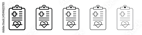 Medical report icon filled flat sign concept for web design.