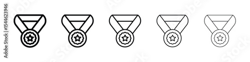 Medal icon filled flat sign concept for web design.