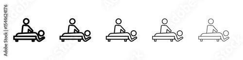 Massage icon filled flat sign concept for web design.