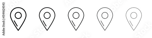 Map marker icon filled flat sign concept for web design.