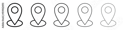 Location pin icon filled flat sign concept for web design.