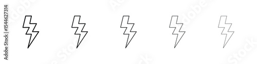 Lightning bolt icon filled flat sign concept for web design.