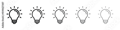 Lightbulb icon filled flat sign concept for web design.