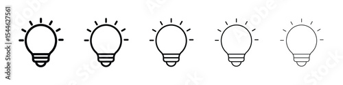 Light bulb icon filled flat sign concept for web design.