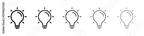 Light bulb icon filled flat sign concept for web design.