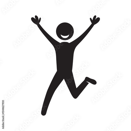 happy jumping man