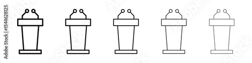 Lectern icon filled flat sign concept for web design.