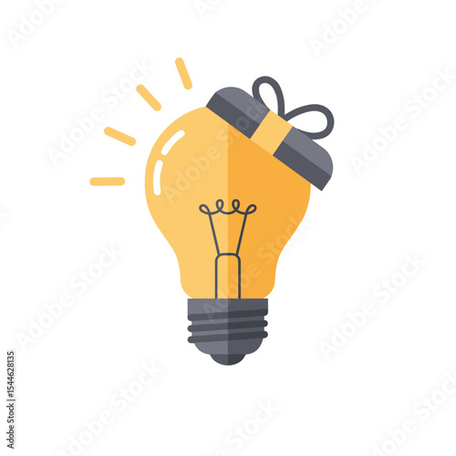 Illuminated Lightbulb Gift Symbolizing Creative Ideas and Innovation.
