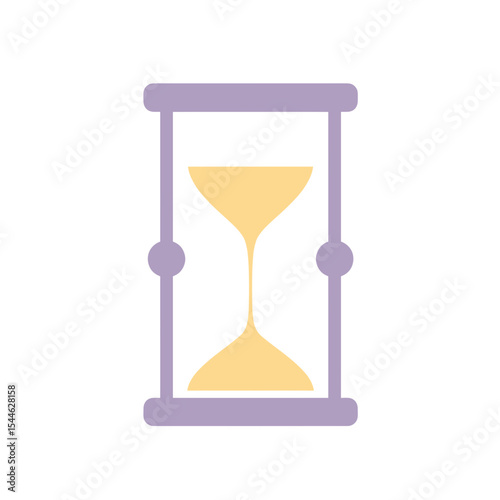 Pastel Hourglass Icon: Time Passing Symbol.