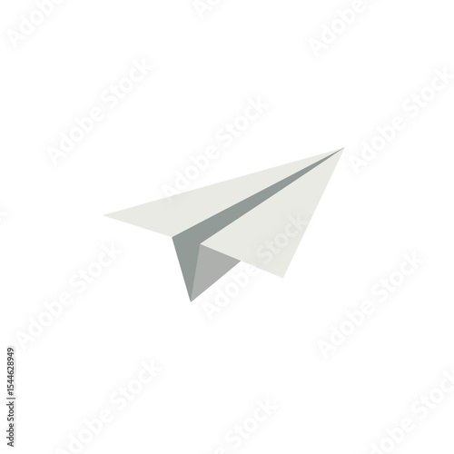 Simple Paper Airplane Depicted in a Clean Minimalist Style.