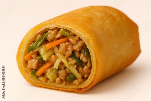 Shipingtong (Taizhou Snack, often mistaken for oversized spring rolls). Wrapped with dough, filled with veggies, minced meat. A specialty of Taizhou, suitable for breakfast.