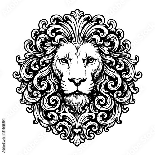 lion head vector